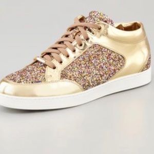 Jimmy Choo Metallic Miami Sequin Sneakers